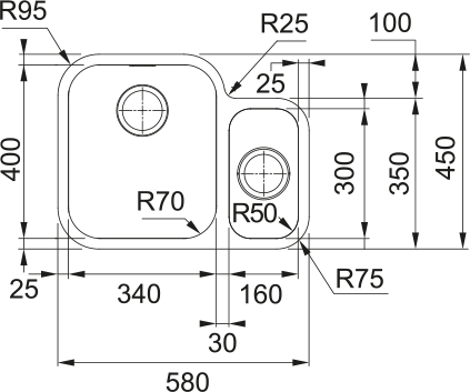 Franke Smart SRX 160-34-16 Eviye