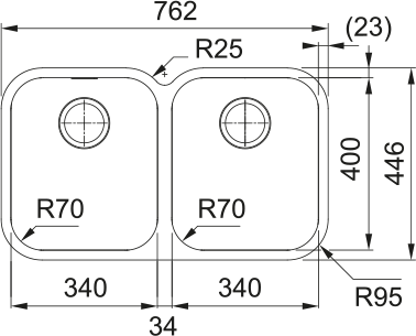 Franke Smart SRX 120-34-34 Evye