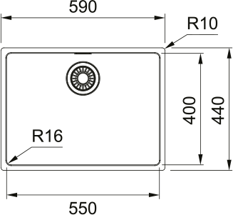 Franke Maris MRX 110-55 Eviye