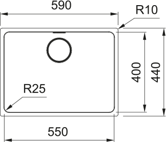 Franke Mythos MYX 110-55 Eviye