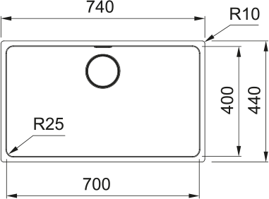 Franke Mythos MYX 110-70 Eviye