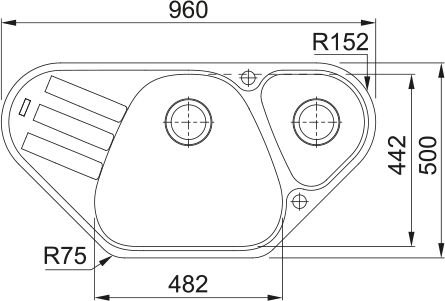 Franke Antea AZG 651-96 Bianco Evye