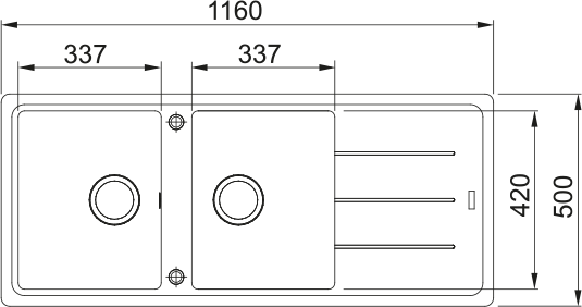 Franke Basis BFG 621-116 Sahara Evye