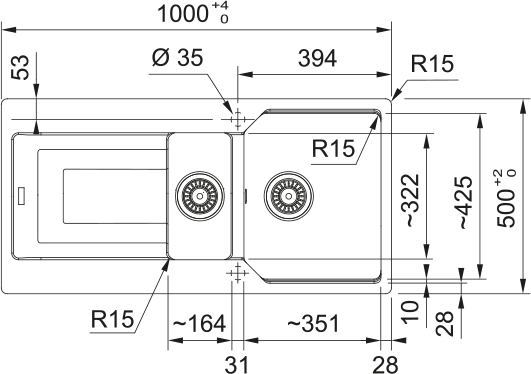 Franke Urban UBG 651-100 Oyster Evye