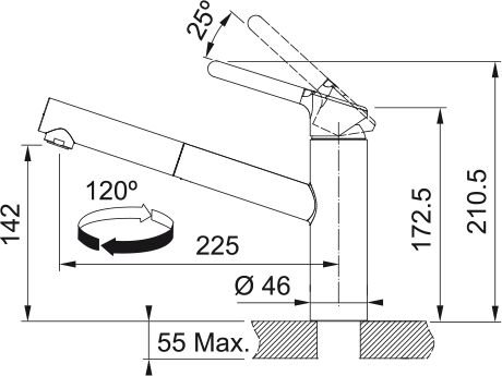 Franke Orbit Spiralli Armatür