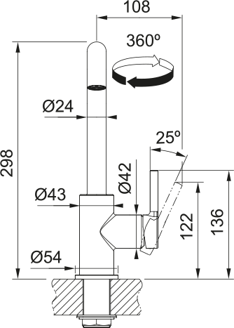 Franke Lina Döner başlık Armatür