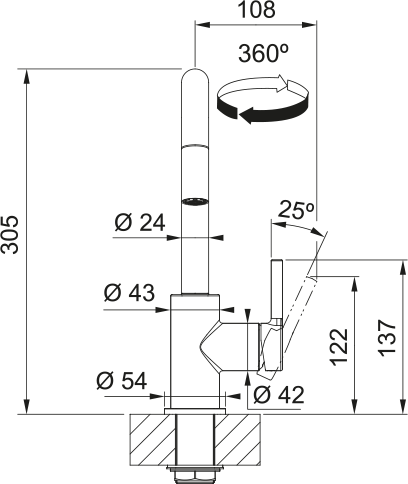 Franke Lina Spiralli Armatür