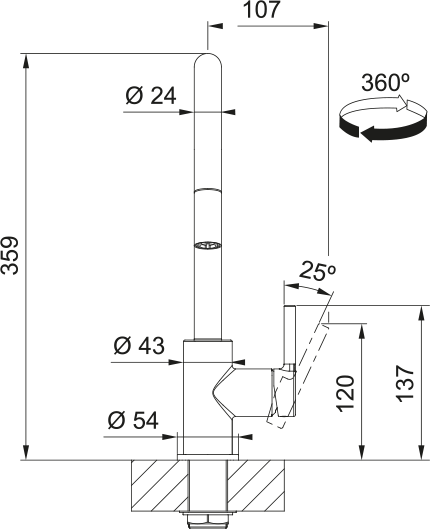 Franke Lina Spiralli Armatür