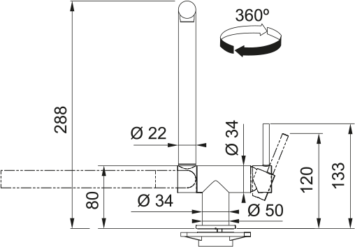 Franke Neptune Style Dönebilen Armatür