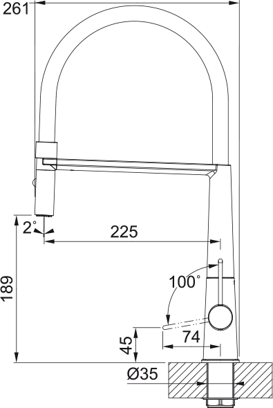 Franke Icon Semi Pro Matt Black Armatür