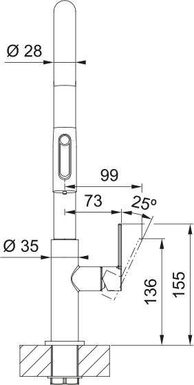 Franke Maris Slim Clear Water Antrasit Armatür