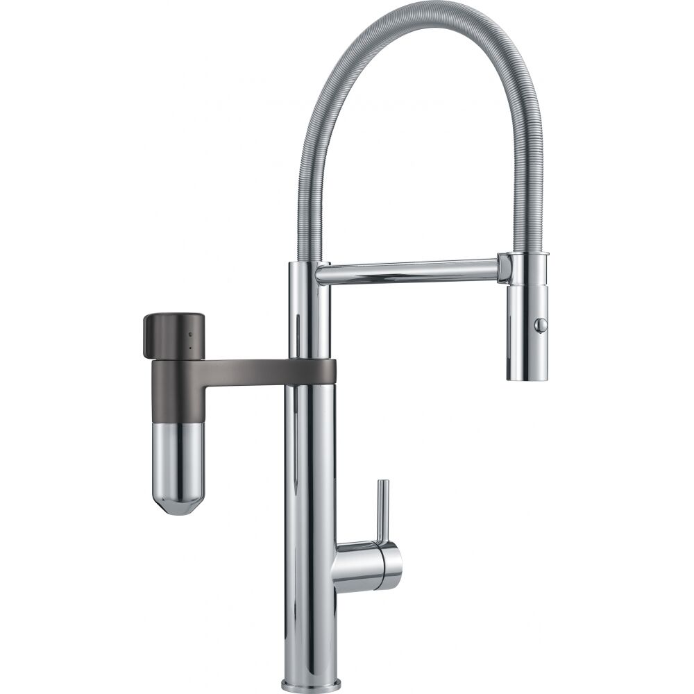 Franke TAP Vital Caps Twin Filt 2in1 Semi Pro H Krom/Gun Metal Armatür