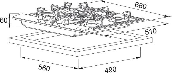 Franke FHNL 705 4G TC XS E İnox Ocak