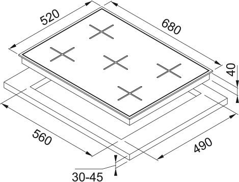 Franke FHNG 705 4G TC BK C Siyah Cam Ocak