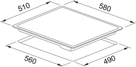 Franke FRSM 604 C T BK Siyah Seramik Ocak