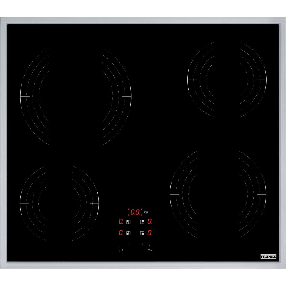 Franke FRSM 604 C T  XS Siyah/İnox Seramik Ocak