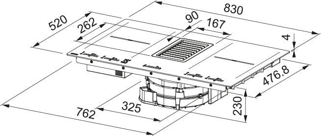 Franke HOOD FMY 839 HI 2.0 Davlumbazlı Siyah İndüksiyonlu Ocak